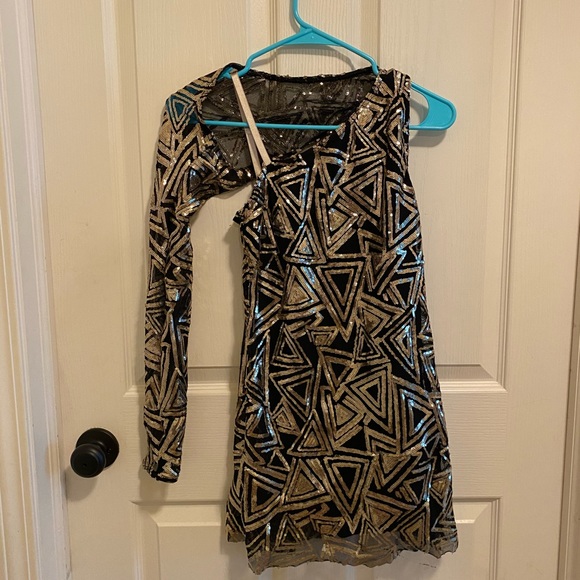 black and gold jazz costume